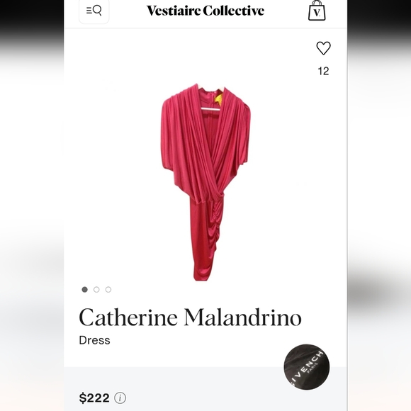 Catherine Malandrino Dresses & Skirts - Catherine Malandrino Asymmetrical Silk Knit Dress Fuschia Pink Size M